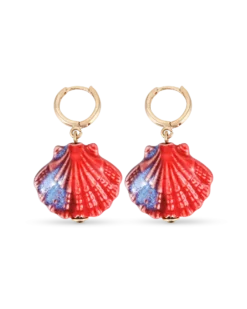 Bijou Brigitte Créoles - Red Ceramic