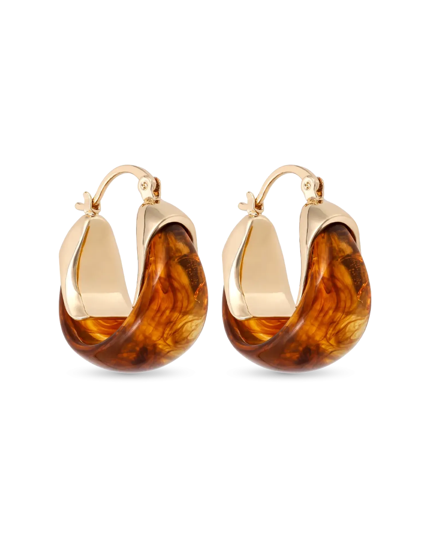 Bijou Brigitte Créoles - Shiny Brown Sale