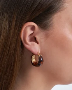 Bijou Brigitte Créoles - Shiny Brown Sale