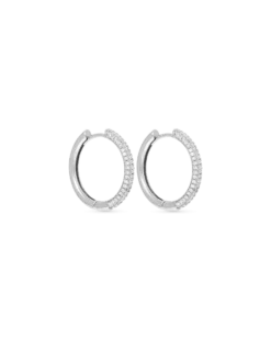 Bijou Brigitte Créoles - Silver Zirconias Hot