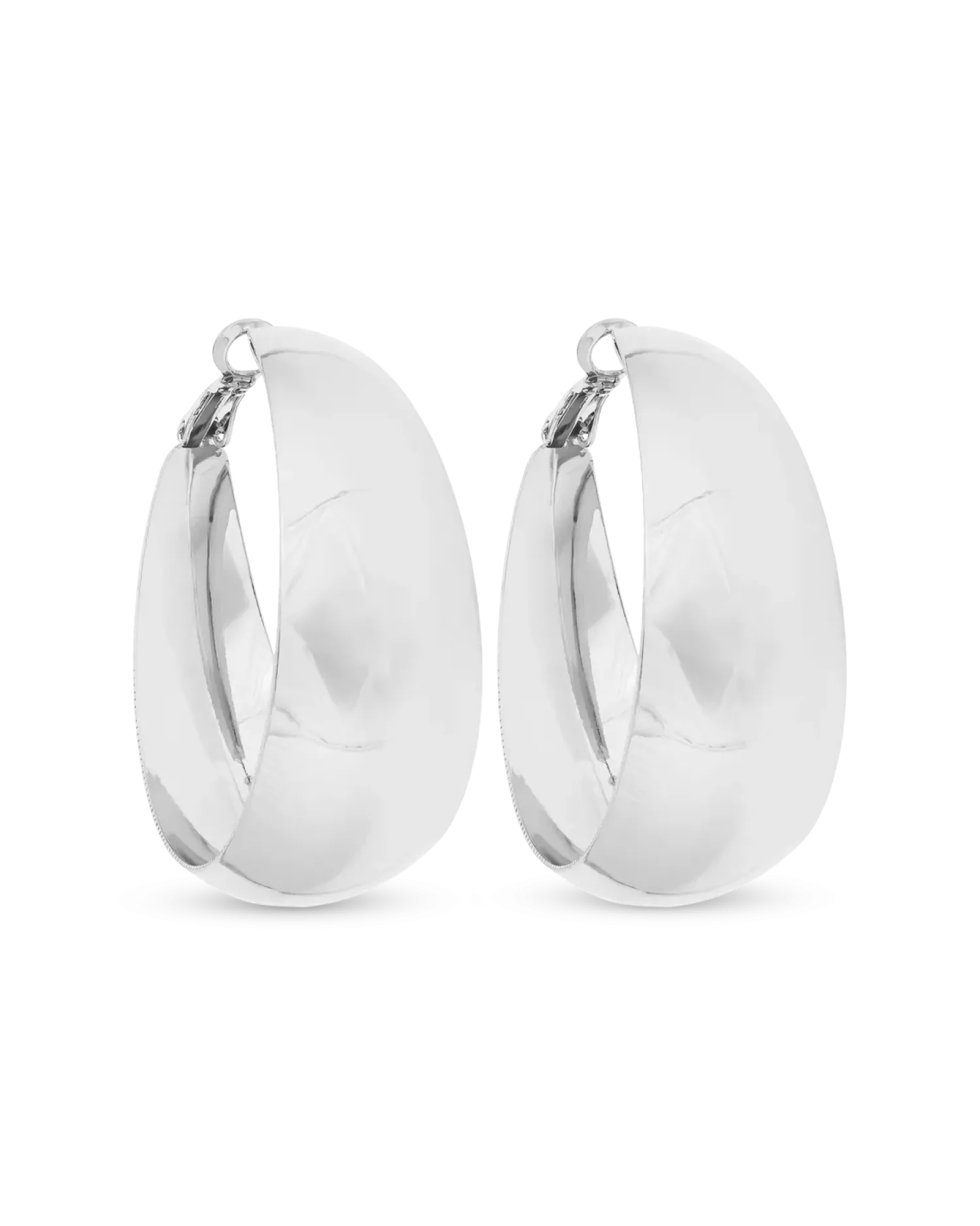 Bijou Brigitte Créoles - Smooth Silver Clearance