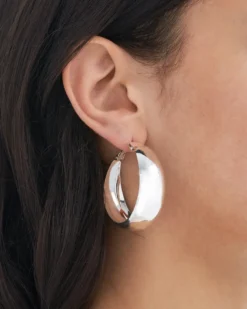 Bijou Brigitte Créoles - Smooth Silver Clearance