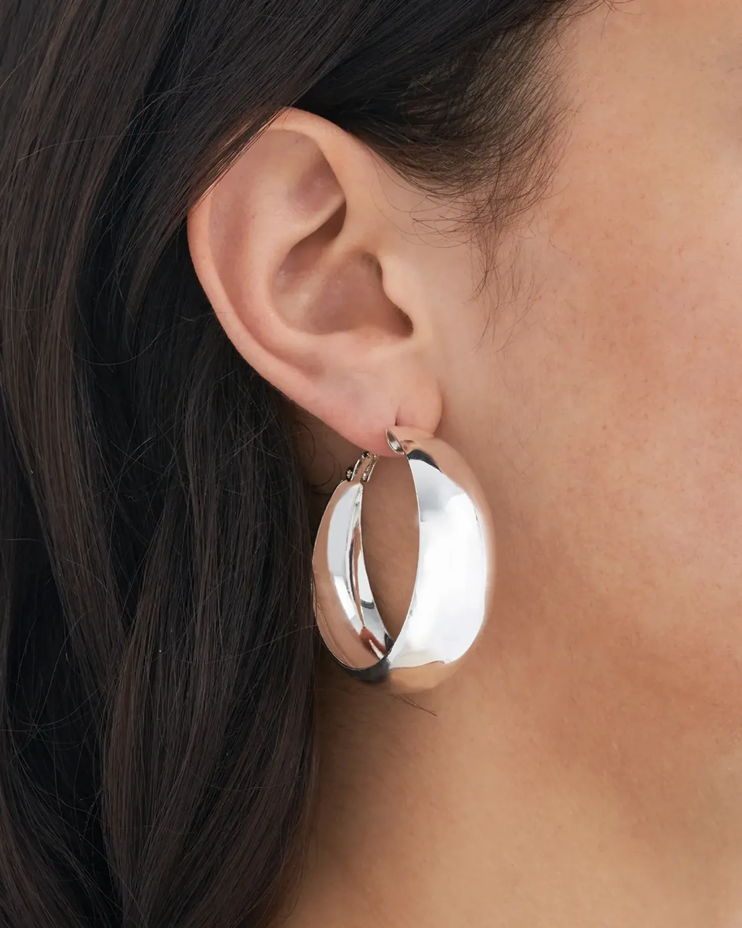 Bijou Brigitte Créoles - Smooth Silver Clearance