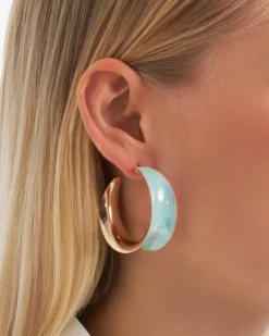 Bijou Brigitte Créoles - Turquoise Shimmer Clearance