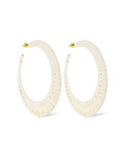 Bijou Brigitte Créoles - White Raffia Outlet