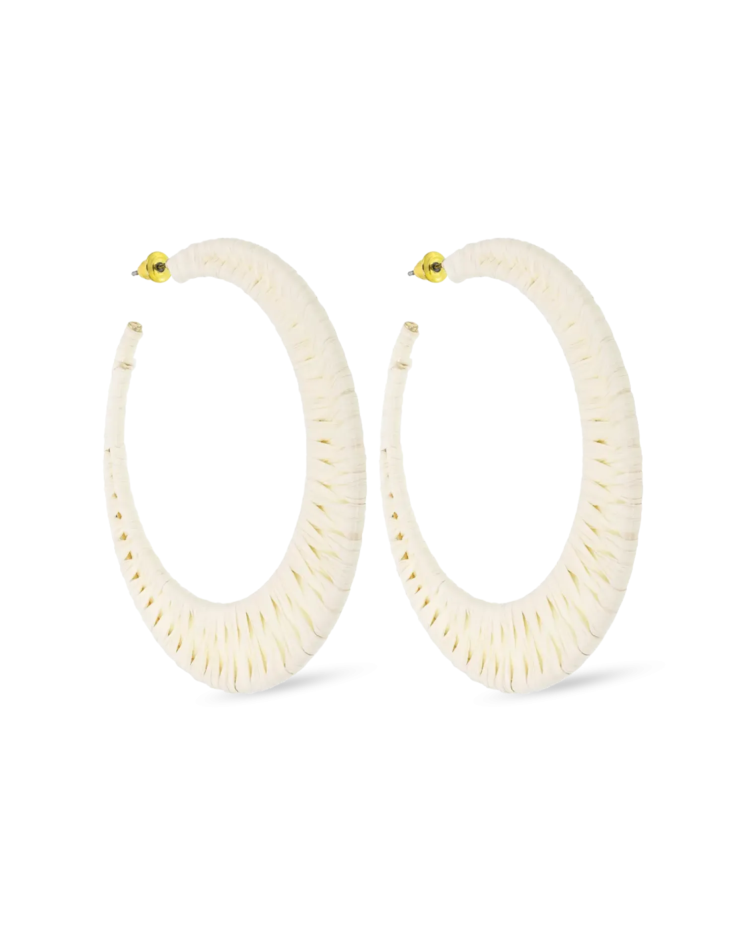 Bijou Brigitte Créoles - White Raffia Outlet