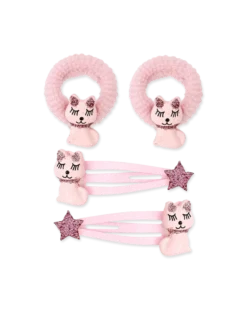 Bijou Brigitte Ensemble d'accessoires à cheveux pour enfants - Sweet Cat Hot