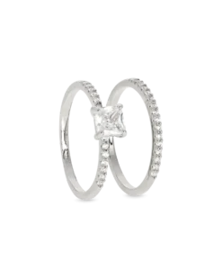 Bijou Brigitte Ensemble de bagues - Classic Silver Best