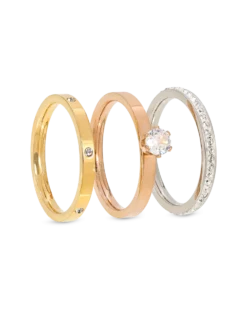Bijou Brigitte Ensemble de bagues - Fine Trio Discount