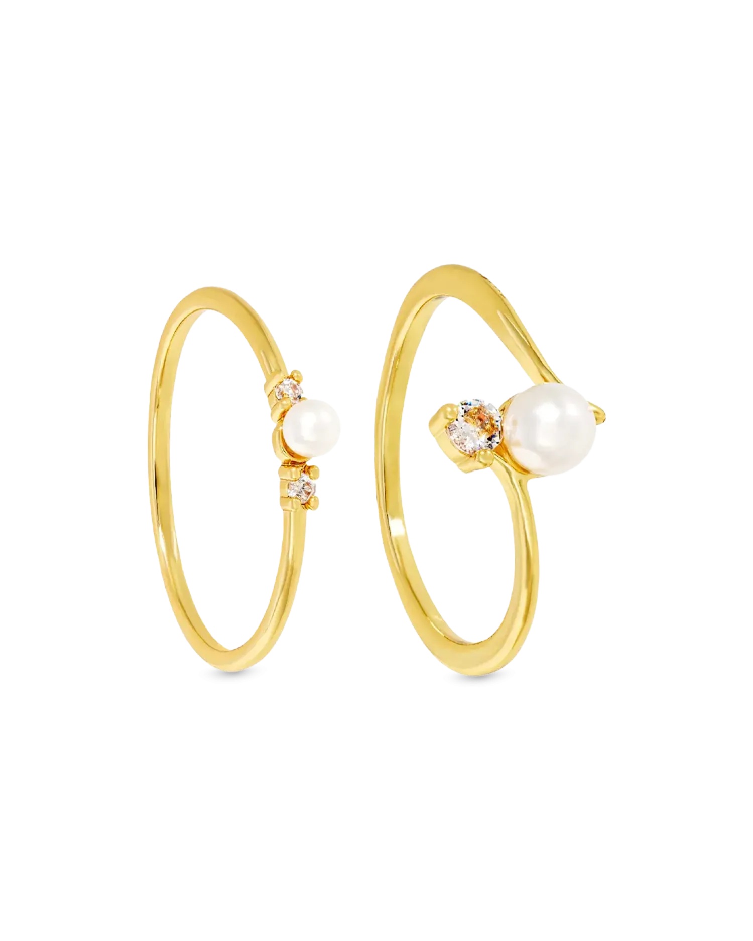 Bijou Brigitte Ensemble de bagues - Glamour Pearl New