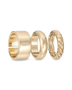 Bijou Brigitte Ensemble de bagues - Golden Classics Discount