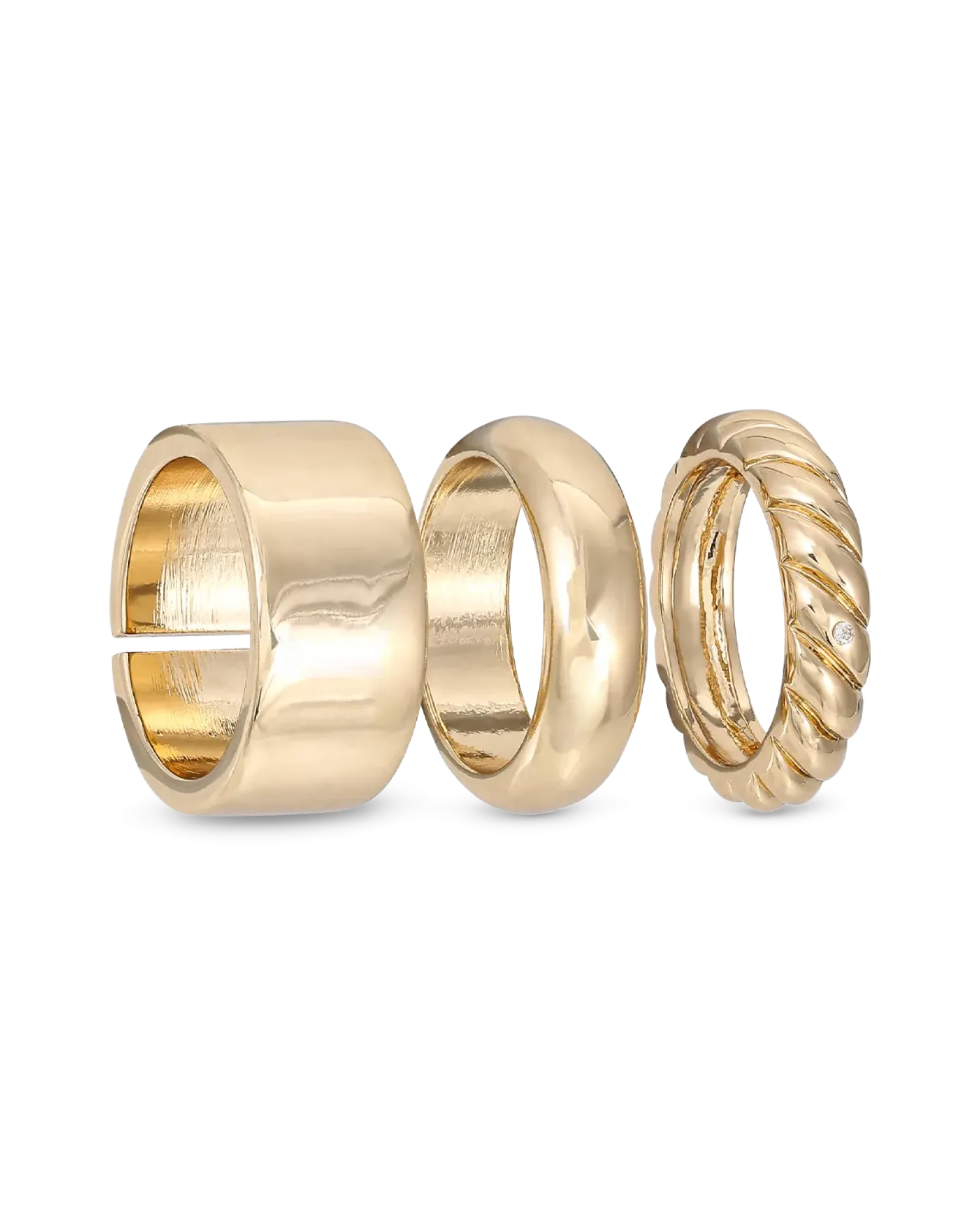 Bijou Brigitte Ensemble de bagues - Golden Classics Discount