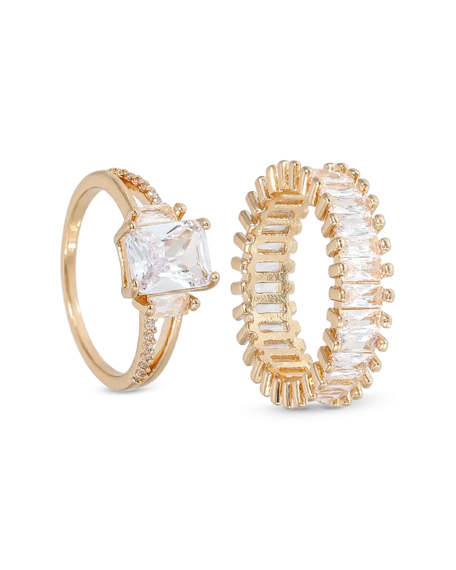 Bijou Brigitte Ensemble de bagues - Golden Duo New