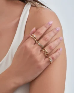 Bijou Brigitte Ensemble de bagues - Golden Grace