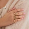 Bijou Brigitte Ensemble de bagues - Golden Rose