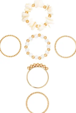 Bijou Brigitte Ensemble de bagues - Golden Shell Best