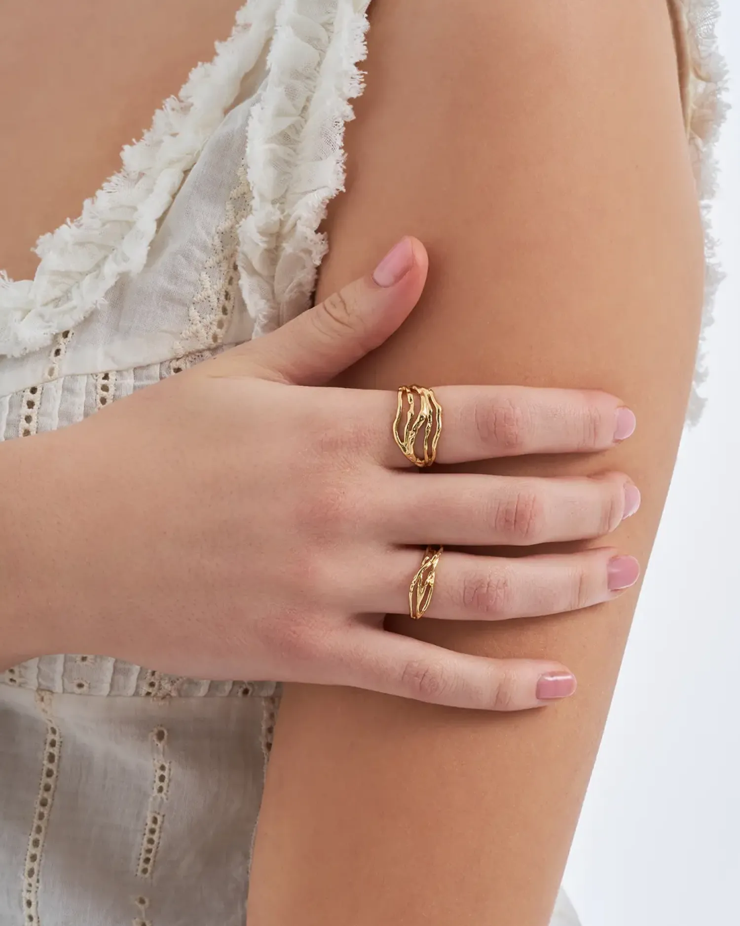 Bijou Brigitte Ensemble de bagues - Golden Shine Discount