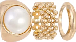 Bijou Brigitte Ensemble de bagues - Golden Trio Sale