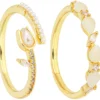 Bijou Brigitte Ensemble de bagues - Golden Tulip Hot