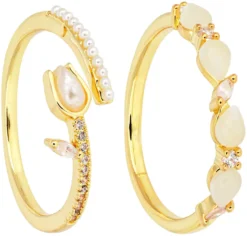 Bijou Brigitte Ensemble de bagues - Golden Tulip Hot