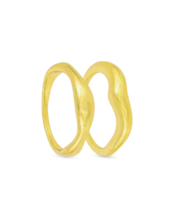 Bijou Brigitte Ensemble de bagues - Golden Wave