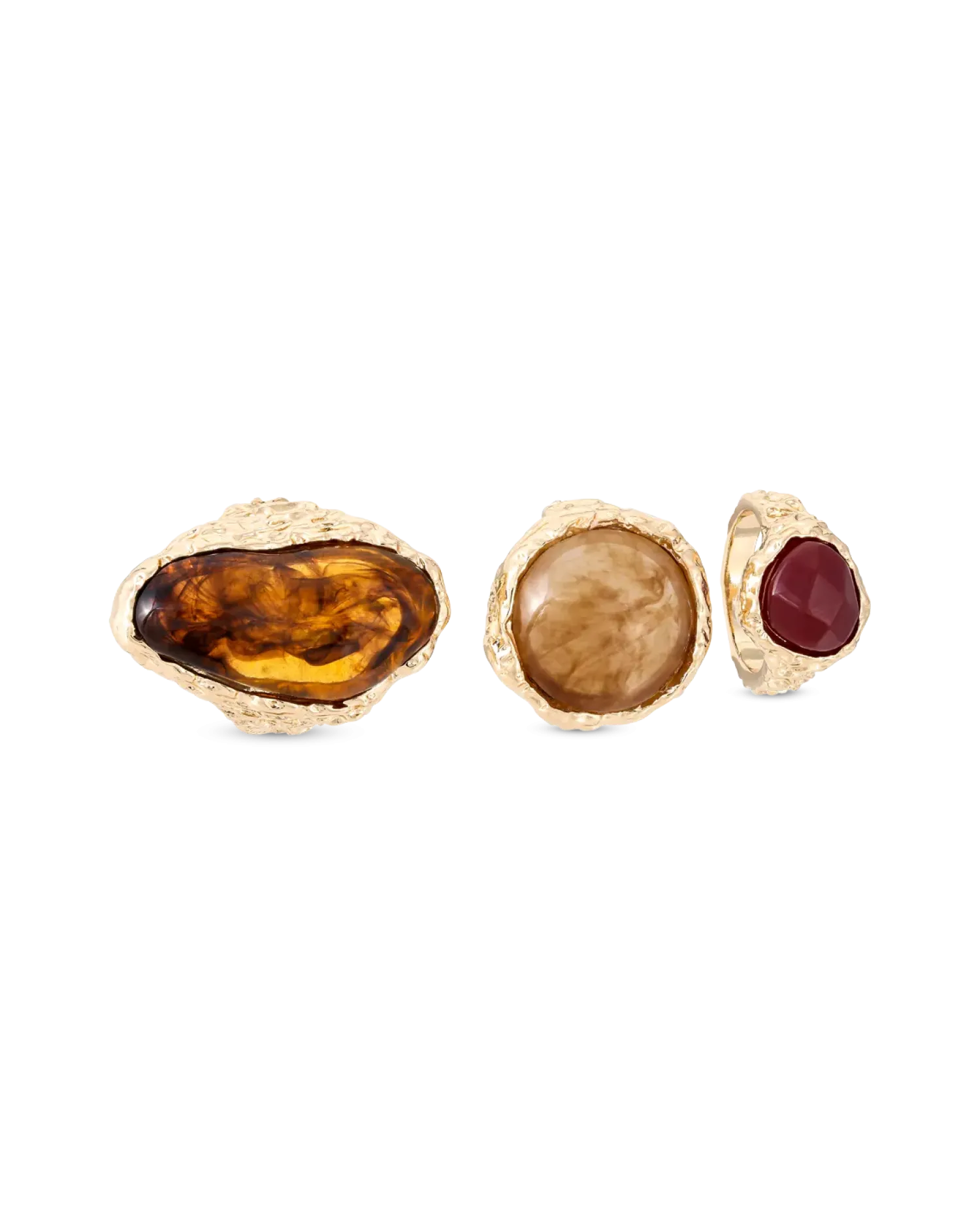 Bijou Brigitte Ensemble de bagues - Hammered Glass Online