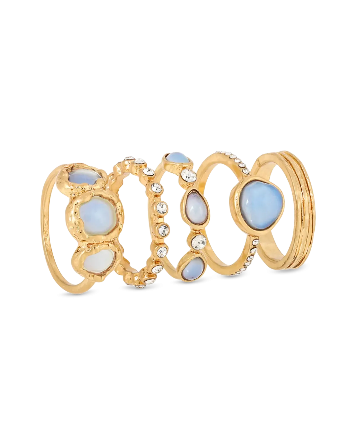 Bijou Brigitte Ensemble de bagues - Lovely Blue Clearance