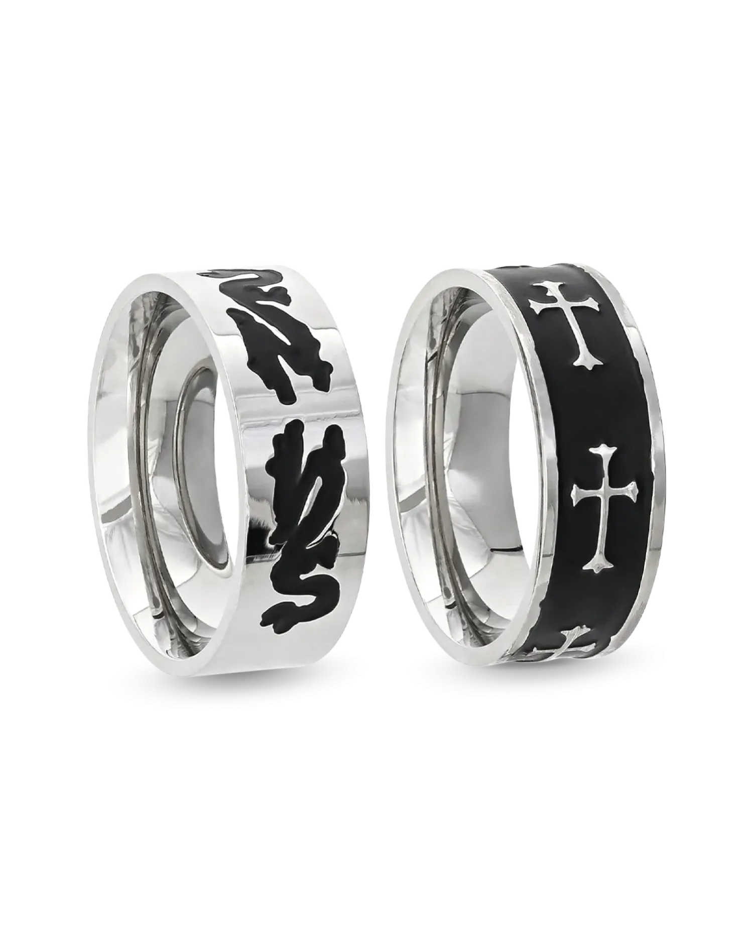 Bijou Brigitte Ensemble de bagues pour homme - Silver Danger Outlet