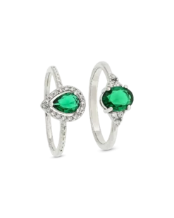 Bijou Brigitte Ensemble de bagues - Royal Green
