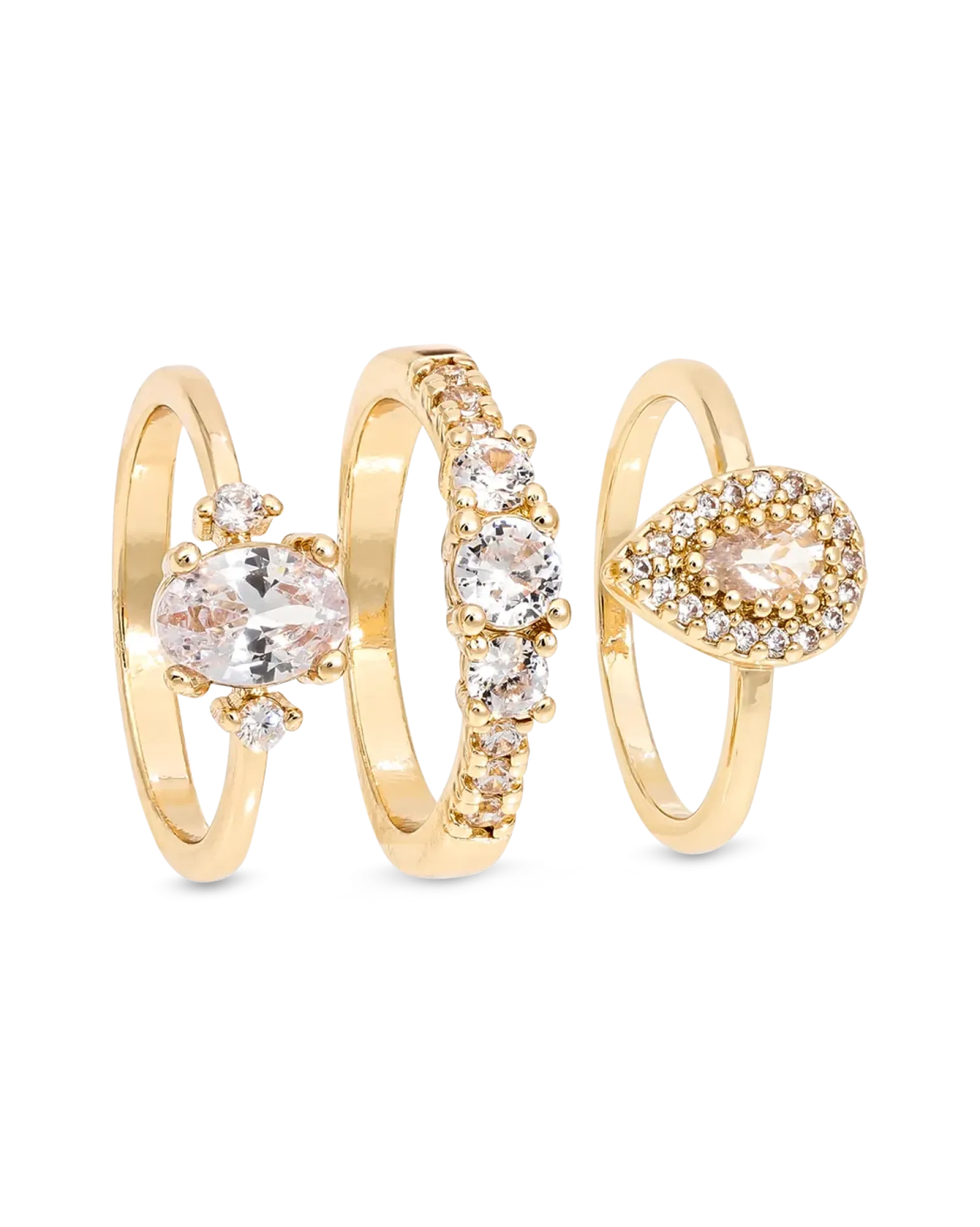 Bijou Brigitte Ensemble de bagues - Royal Zirkonia Discount