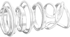 Bijou Brigitte Ensemble de bagues - Silver Chic Hot