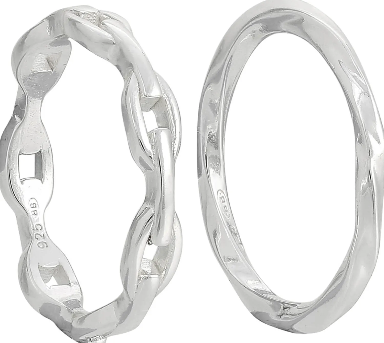 Bijou Brigitte Ensemble de bagues - Silver Twist Sale