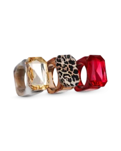 Bijou Brigitte Ensemble de bagues - Statement Stones Clearance