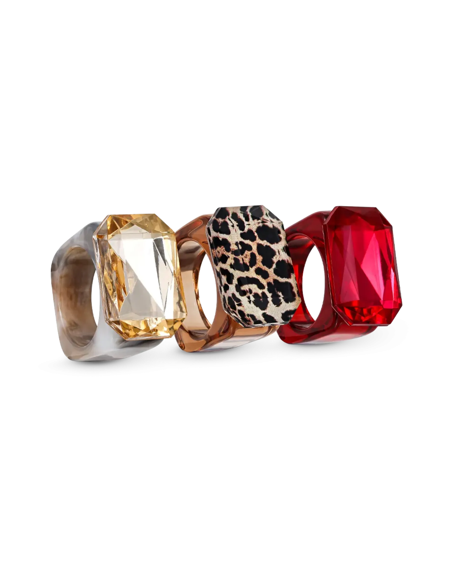Bijou Brigitte Ensemble de bagues - Statement Stones Clearance