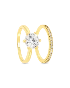 Bijou Brigitte Ensemble de bagues - Timeless Gold Clearance