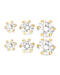 Bijou Brigitte Ensemble de boucles d'oreilles - Shining Cubic