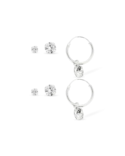 Bijou Brigitte Ensemble de boucles d'oreilles - Silver Moment Sale