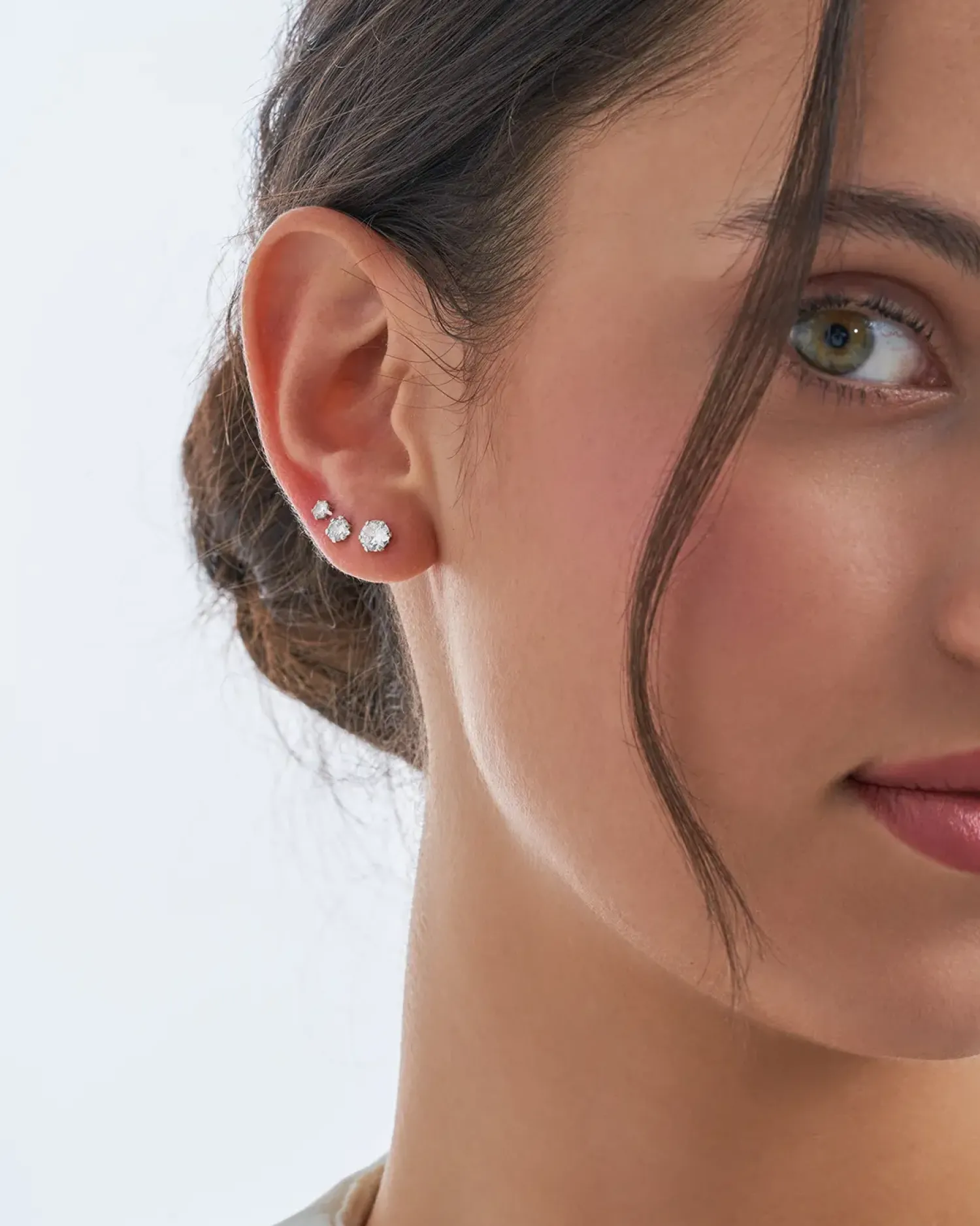 Bijou Brigitte Ensemble de boucles d'oreilles - Silver Trio Outlet