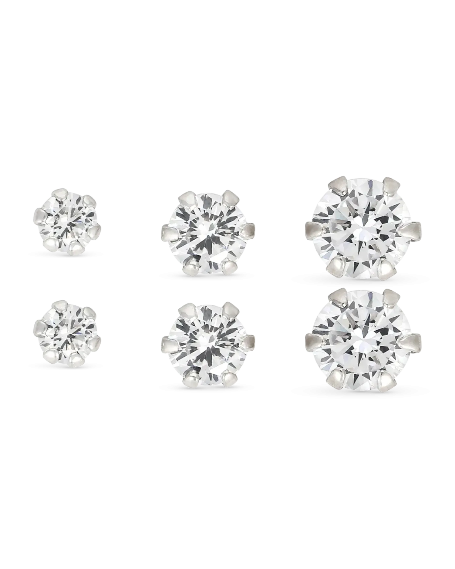Bijou Brigitte Ensemble de boucles d'oreilles - Silver Trio Outlet