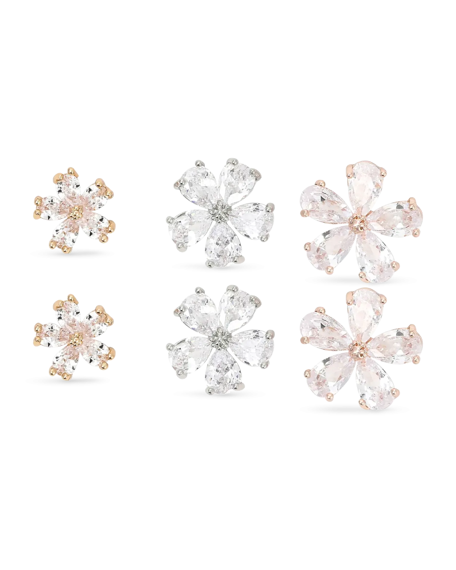 Bijou Brigitte Ensemble de boucles d'oreilles - Flower Power Outlet