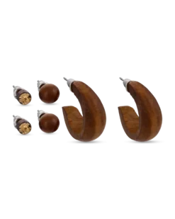 Bijou Brigitte Ensemble de boucles d'oreilles - Woodland
