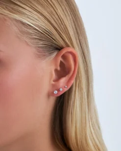 Bijou Brigitte Ensemble de boucles d'oreilles - Clear Crystal Outlet