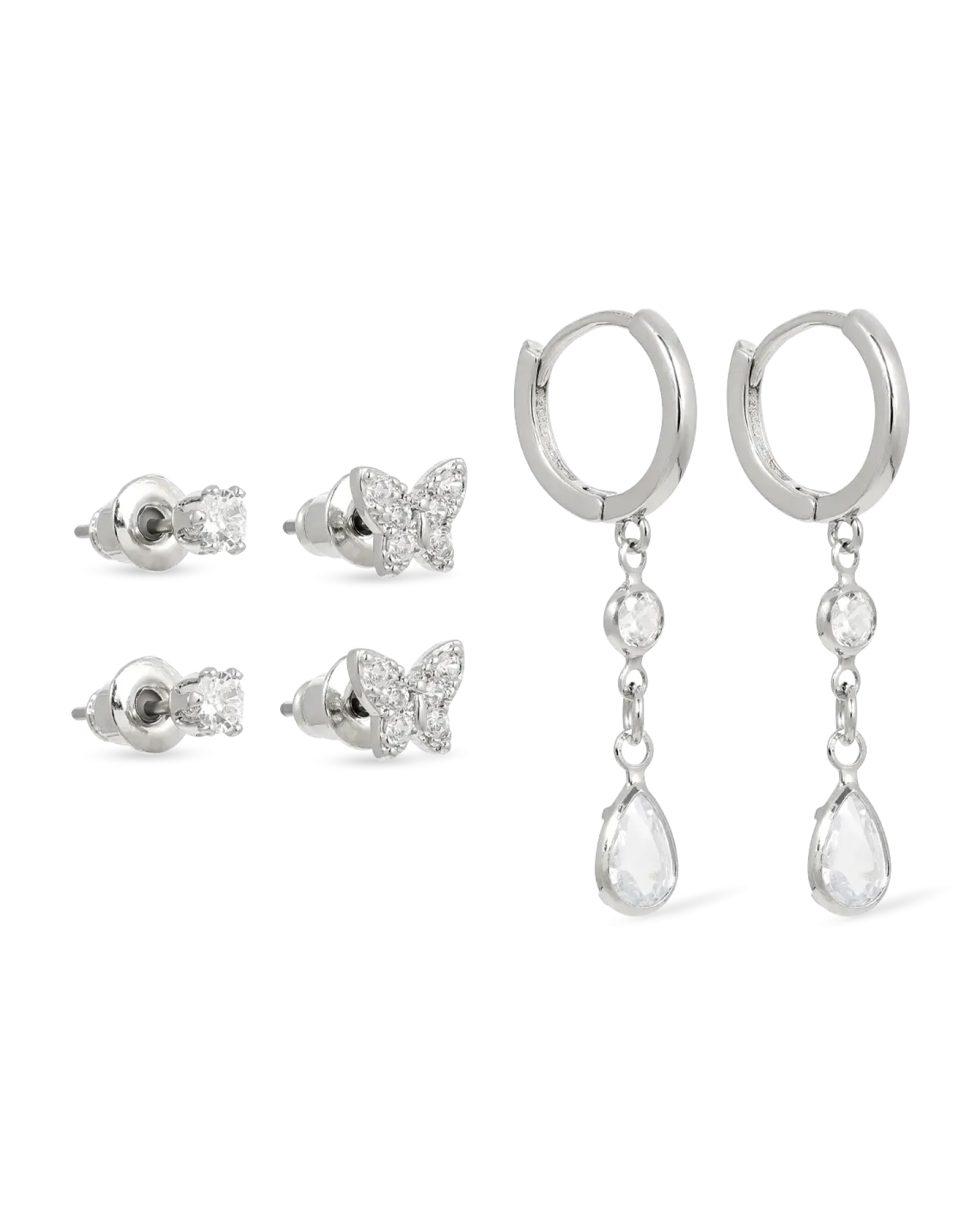 Bijou Brigitte Ensemble de boucles d'oreilles - Radiant Trio Hot