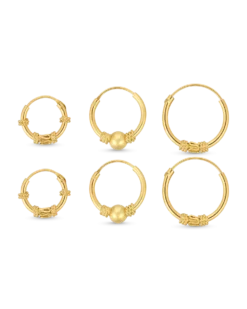Bijou Brigitte Ensemble de boucles d'oreilles - Mystic Gold Hot