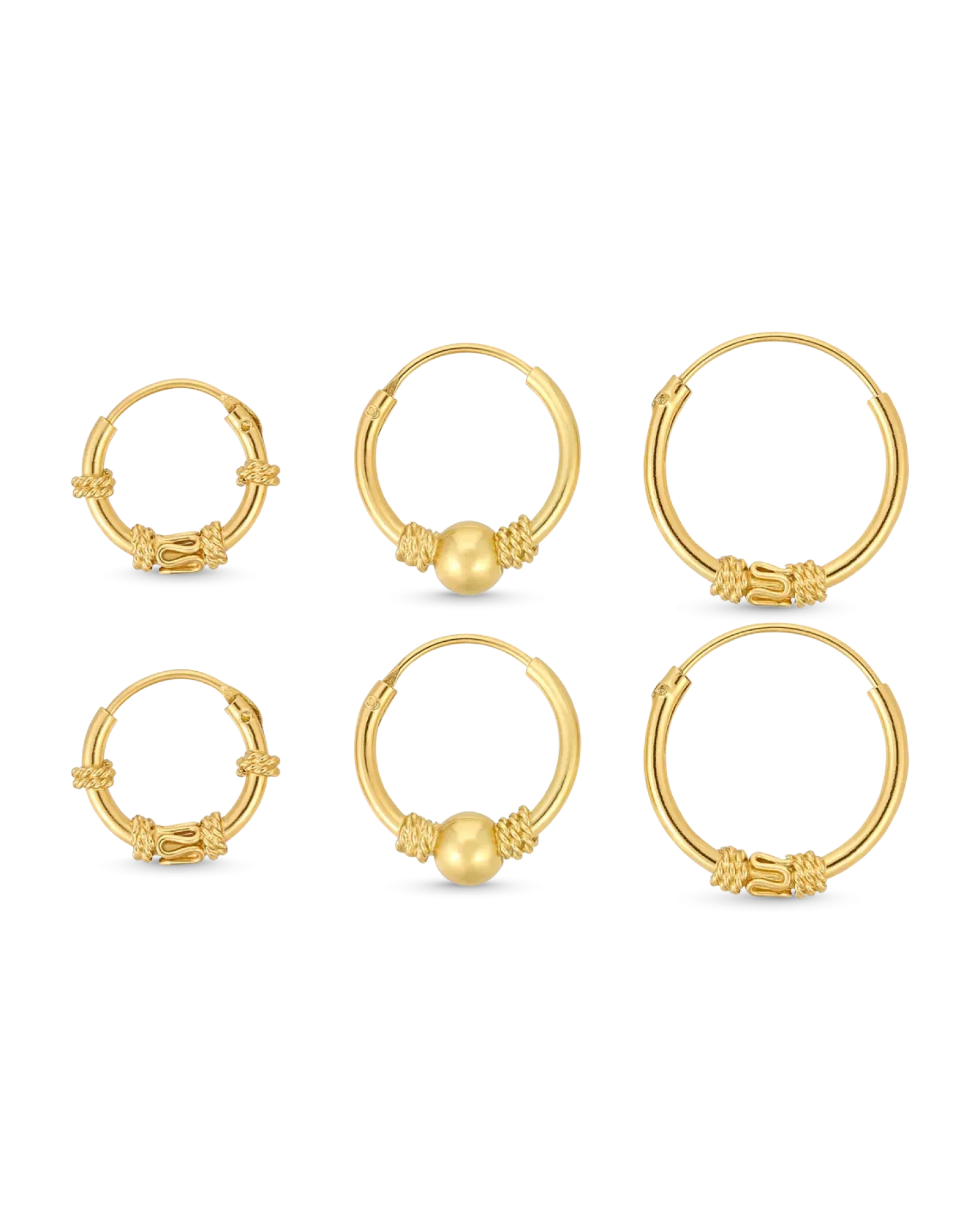 Bijou Brigitte Ensemble de boucles d'oreilles - Mystic Gold Hot