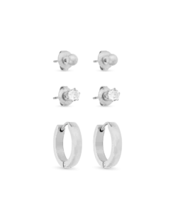 Bijou Brigitte Ensemble de boucles d'oreilles - Silver Favourite Discount