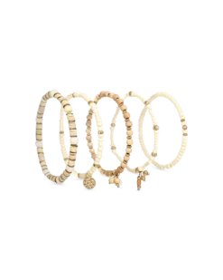Bijou Brigitte Ensemble de bracelets - Beige Summer Sale