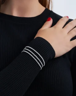 Bijou Brigitte Ensemble de bracelets - Glossy Silver