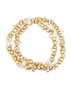 Bijou Brigitte Ensemble de bracelets - Golden Pearls Outlet