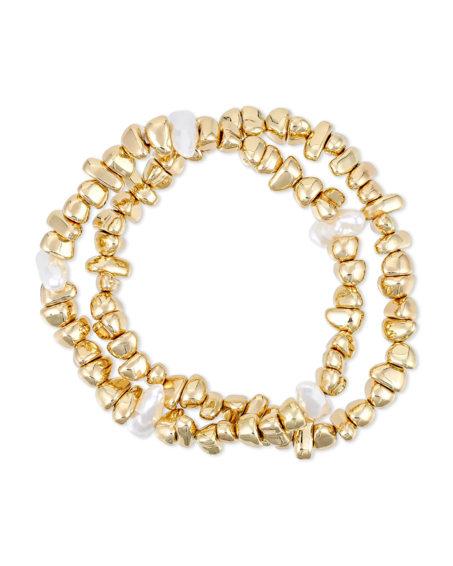 Bijou Brigitte Ensemble de bracelets - Golden Pearls Outlet